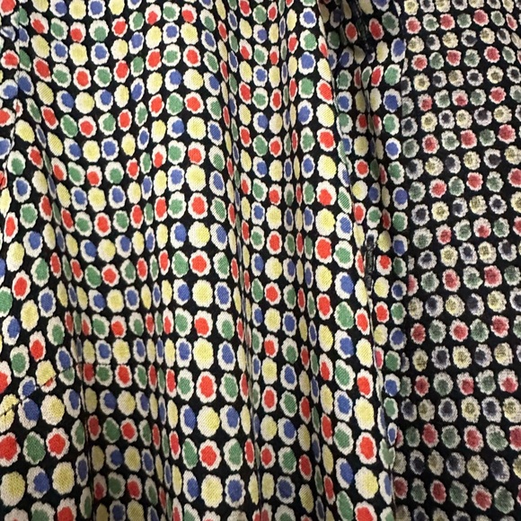 Agnes B. Floral Pattern Short Sleeve Shirt Dress with Pockets Multicolor Sz 40/L - Picture 7 of 8